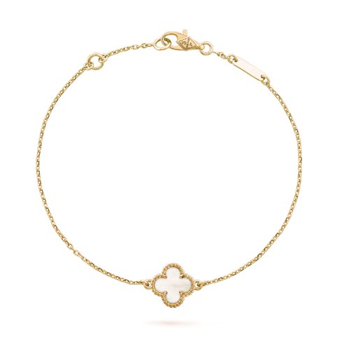 1 Clover Gold White VC Bracelet - Setara