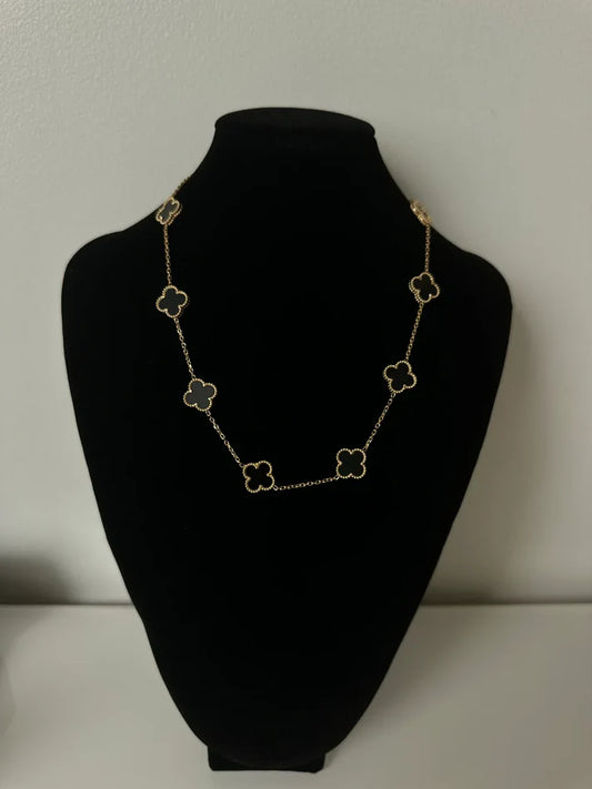 Multi Clover Black VC Necklace