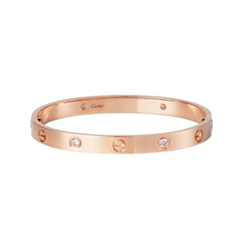 Claudia Rose Gold Half Diamanté Bracelet - Setara