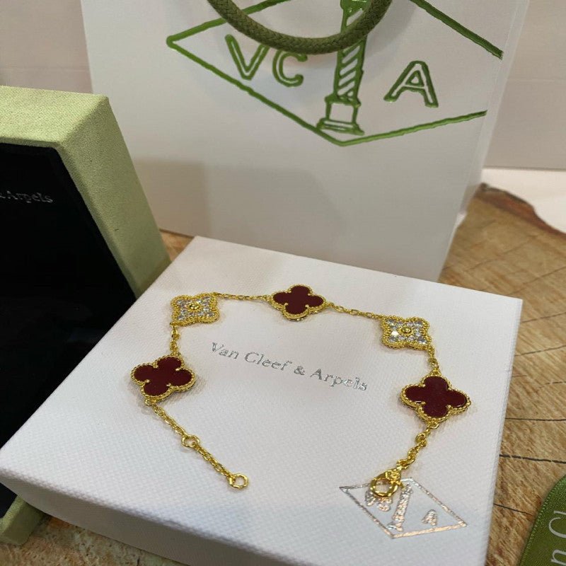 Red Gold Diamanté VC Bracelet - Setara