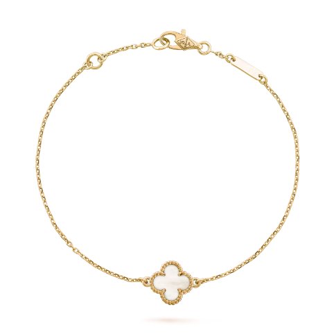 1 Clover Gold White VC Bracelet - Setara