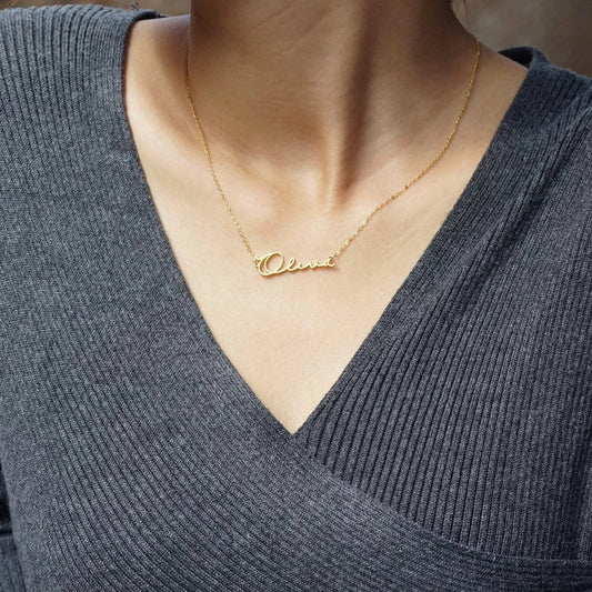 Custom Name Necklace (18k gold)