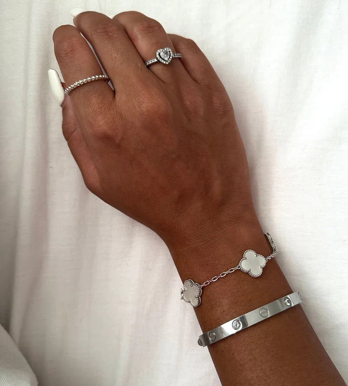 White Silver VC Bracelet