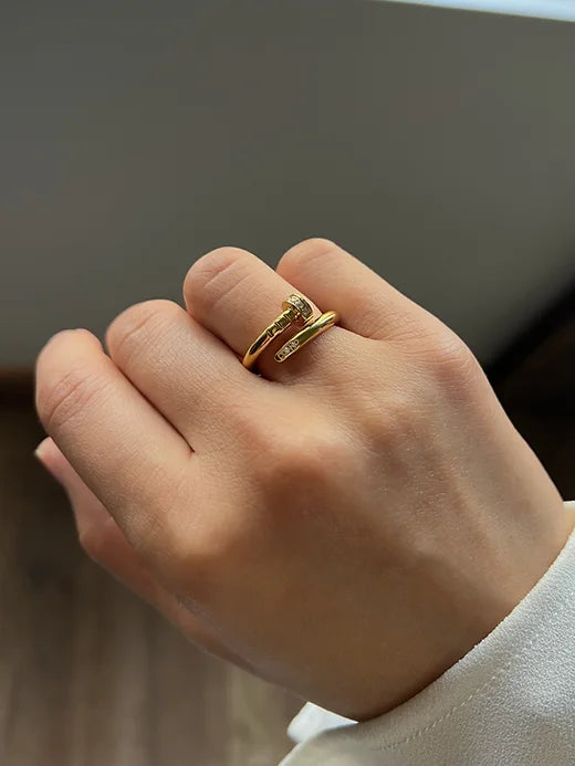 Clouie Diamanté Ring (in gold, silver and rose gold)