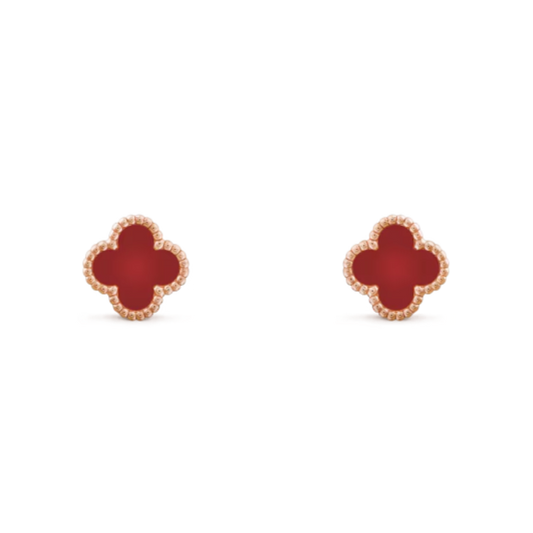 Rose Gold Red VC Earrings