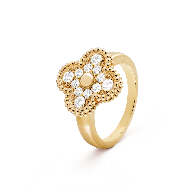 Gold Diamanté Vintage VC Ring