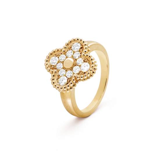 Gold Diamanté Vintage VC Ring