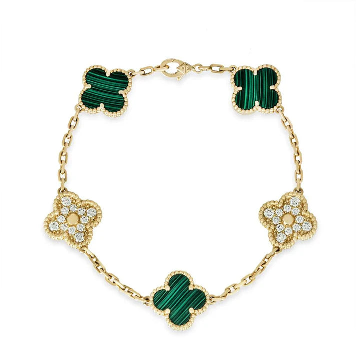 Green Gold Diamanté VC Bracelet