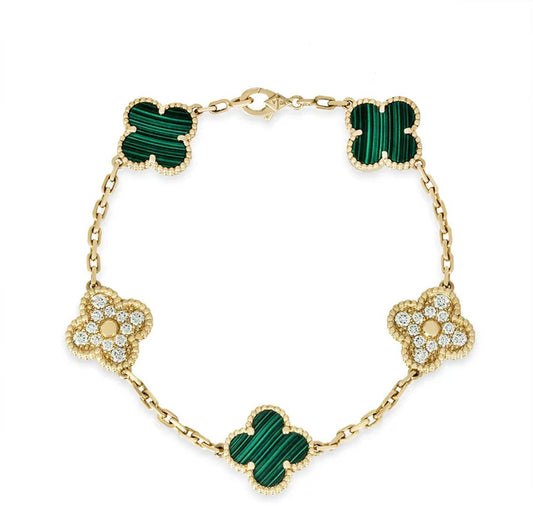 Green Gold Diamanté VC Bracelet