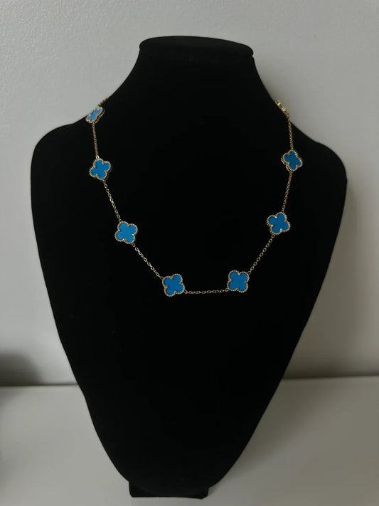 Multi Clover Blue VC Necklace