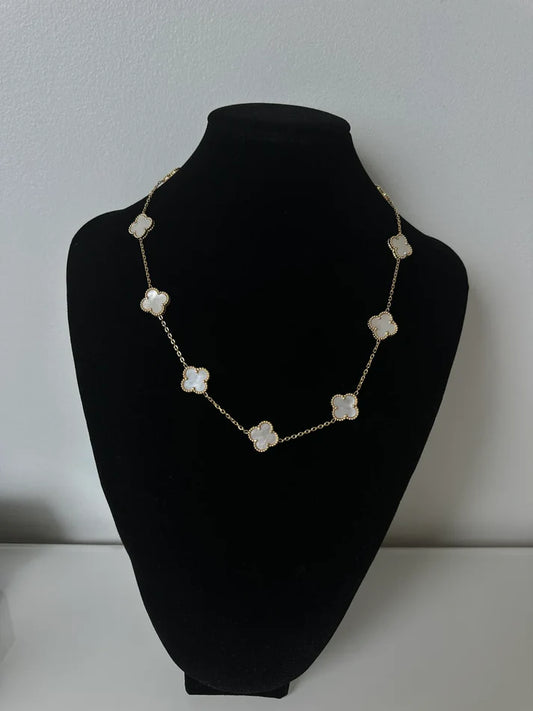 Multi Clover White VC Necklace