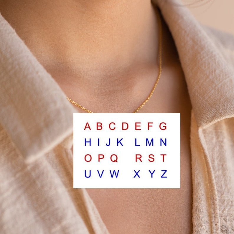 A - Z Initial Necklace (stainless steel) - Setara