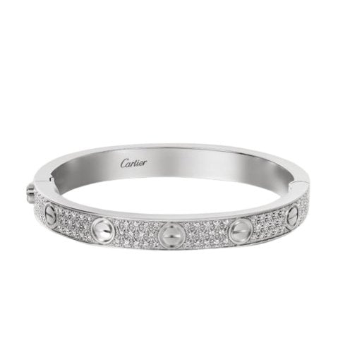 Claudia Silver Diamanté Paved Bracelet - Setara