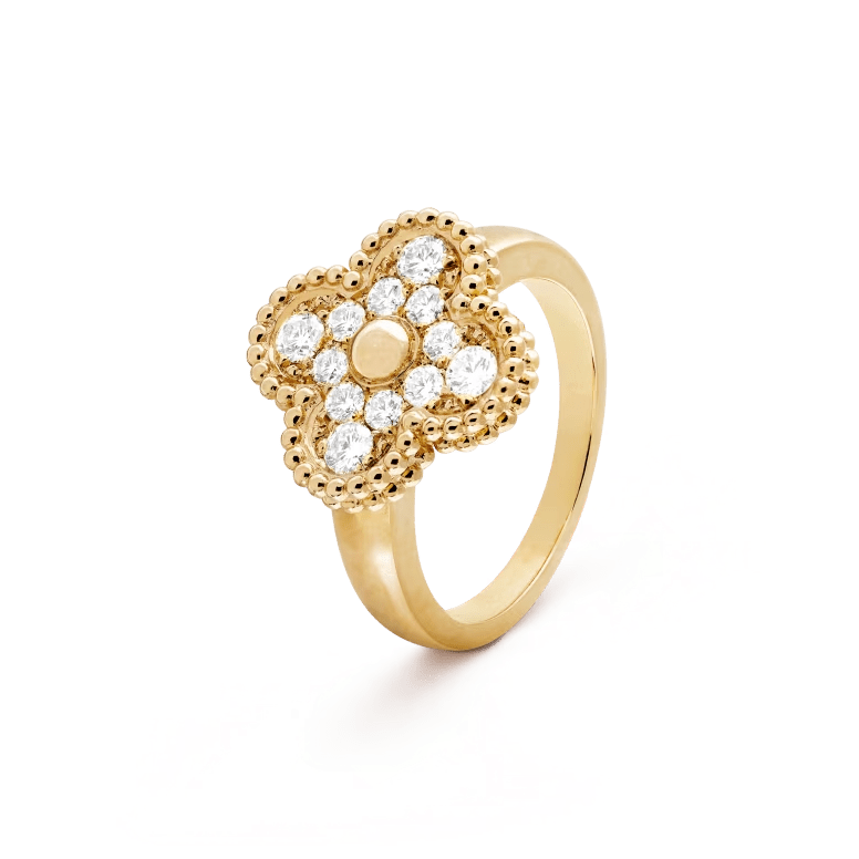 Gold Diamanté Vintage VC Ring - Setara