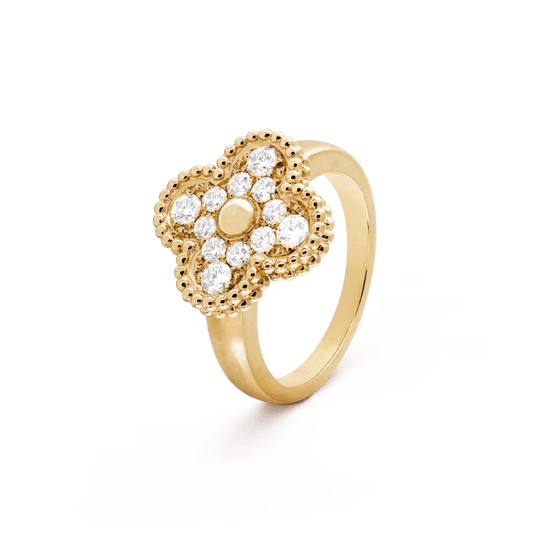 Gold Diamanté Vintage VC Ring - Setara