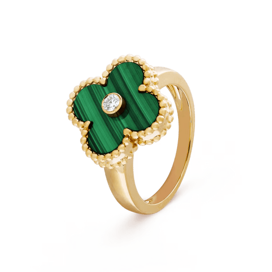 Gold Green Vintage VC Ring - Setara