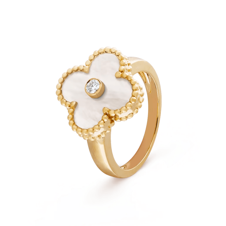 Gold White Vintage VC Ring - Setara